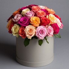 Коробка 51 роза микс